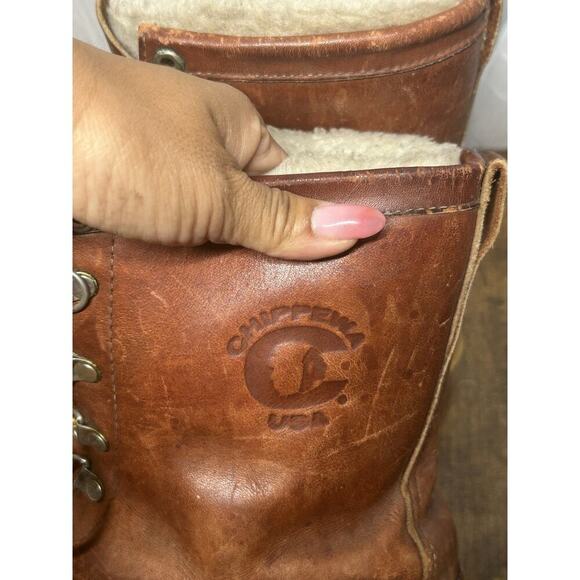 CHIPPEWA USA VTG Mens Gorp Core Waterproof Duck Leather Boots 23540 Sz 9 - Picture 6 of 16